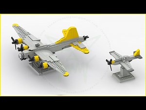 LEGO B-17 Flying Fortress + P-51 Mustang | 1:90 Scale