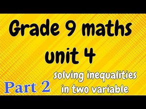 Grade 9 maths unit 4 part 2