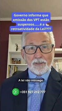 #451 - Governo informa que emissão dos VPT estão suspensos......é a retroatividade da Lei...
