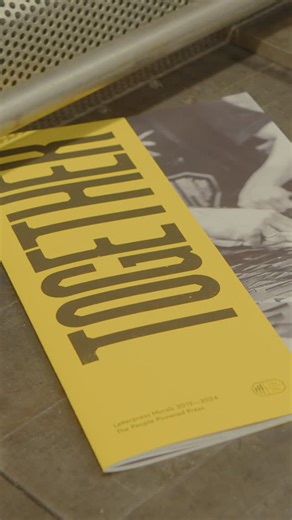 Split on Instagram: "“Together”, a new book from The People Powered Press, designed by Split, documenting five years of the @d_and_ad D&AD award-winning Brico mural project. Between 2019 and 2024 The People Powered Press @peoplepoweredpress worked with over 120 community groups and 4000+ participants to create a series of community-led murals which amplify the voices of the groups and individuals involved, at a scale never-before attempted using letterpress printing. The murals all use Brico, a