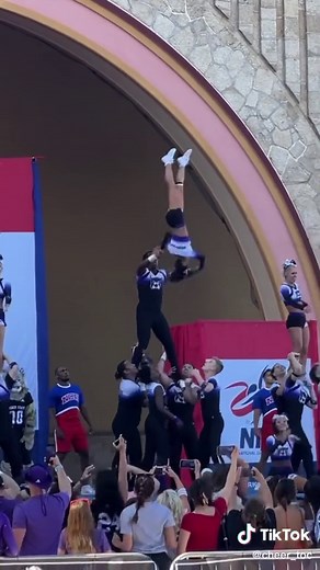 Damn! That pyramid is just 🔥 #weberstatecheer #nca2024 #daytona #cheer #cheerleading