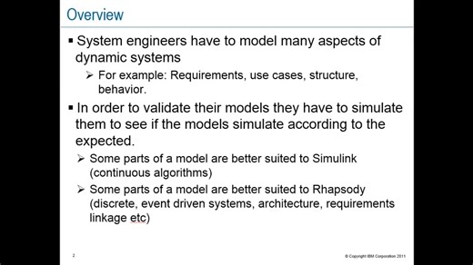 Rhapsody Features: Rhapsody And Simulink Integration