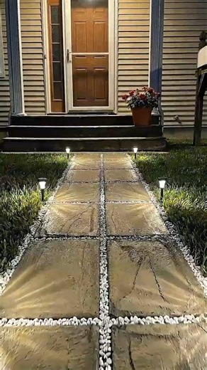 From Empty Yard to a Stunning Lighted Walkway #construction #build