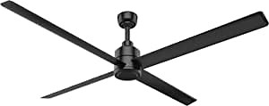 Hunter Fan Company, 76027, 96 inch Trak Black Indoor / Outdoor Commercial Ceiling Fan and Wall Control