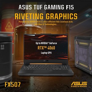  Graphics That Wow! ✨ Unleash the power of NVIDIA DLSS 3, Ada Lovelace arch, and Max-Q Technologies with our laptop.  Experience the NVIDIA® GeForce RTX™ 4060 Laptop GPU with a massive 140W TGP, guaranteeing epic frame rates in today's top games, even at 1440p! ️ #ASUSGamingGraphics #ASUSNVIDIARTX4060 Product Information - https://www.asus.com/lk/laptops/for-gaming/tuf-gaming/asus-tuf-gaming-f15-2023/ Where to buy - https://www.asus.com/lk/content/buy/" | ASUS | Facebook