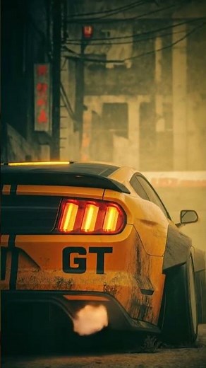 mustang loudly engine voice and back fire