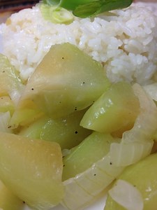 Sayote (Chayote) Steamed in Butter