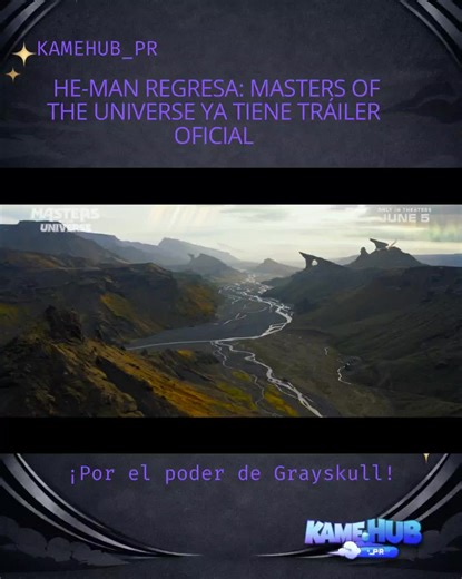 HE-MAN REGRESA ⚔️ Mattel presentó el tráiler oficial de Masters of the Universe, la épica película live-action de He-Man, que llegará a los cines de EE. UU. el 5 de junio de 2026 por Amazon MGM Studios y a nivel internacional en junio por Sony Pictures 🌍🎬 Dirigida por Travis Knight, la historia sigue al Príncipe Adam (Nicholas Galitzine), quien tras 15 años separado de Eternia, regresa guiado por la Espada de Poder para enfrentar al temible Skeletor (Jared Leto) y reclamar su destino como He-M
