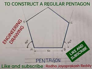 HOW TO CONSTRUCT A REGULAR PENTAGON IN TELUGU