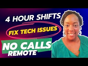 4 Hour Work from Home Jobs Fix Tech Issues No Calls Remote