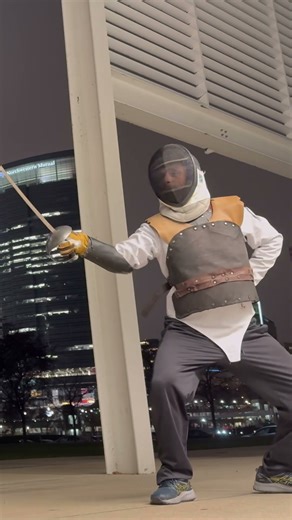 sabre fencing assault #bladescrossing #swordfightatnight