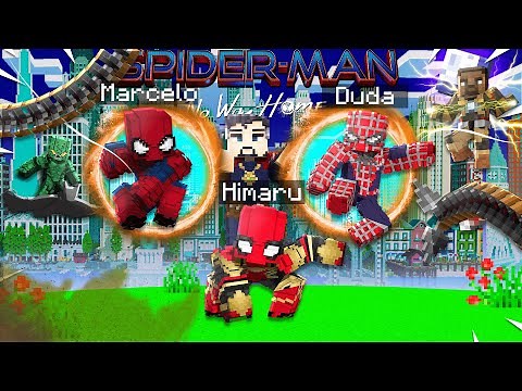 3 HOMEM ARANHAS?! NOVO ADDON MOD do SPIDER MAN NO WAY HOME no MINECRAFT BEDROCK!
