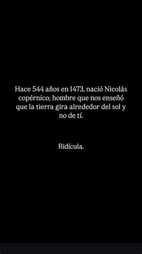 Vida Zurich | Creadora de Contenido & Crónicas on Instagram: "Gracias, copernico. #copernico #ciencia #sol #humor"