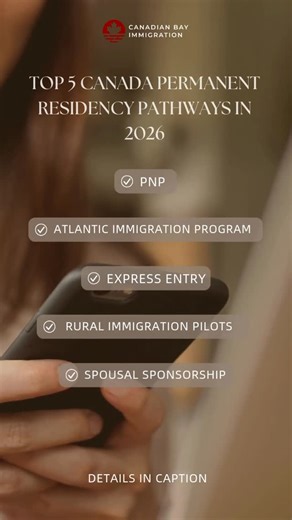 Canadian Bay Immigration on Instagram: "The five most direct pathways to PR 👇 1. PNP - great because it gives you the boost of score you need for the draw, best for those who don’t meet the Express Entry eligibility requirements, have a job offer, and are working in one of the in-demand occupations of that province 2. AIP - designed for 2 broad candidate types: skilled foreign workers and international graduates of a recognized post-secondary institution in Atlantic Canada. But you must receive