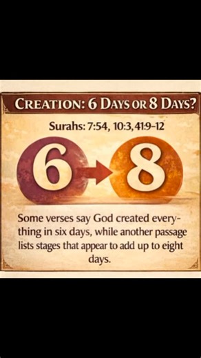 Christian.prince.live on Instagram: "Will she really lewve tho? 1. Creation: 6 days or 8 days? Verses involved: 7:54, 10:3, 41:9-12(says 8 days) 2. Order of creation: Earth or heavens first? Verses: 2:29 vs 79:27-30 One passage suggests Earth first, another heavens first 3. What was man created from? Verses: one says from Dust (3:59), another from Clay (15:26), Mud (23:12), A drop of fluid (16:4) Bonus - Allah say be and it was ! 4. Free will vs predestination Verses:Free will: 18:2 while Predes