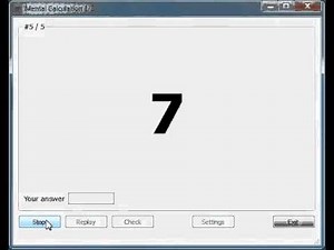 Practicing anzan with "Mental Calculation"