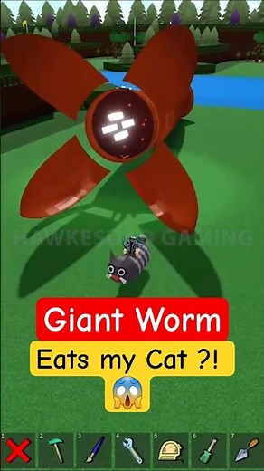 Roblox Build a Boat for Treasure Giant Worm eats my Walking Cat Mech! #babft #roblox