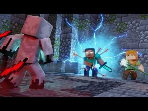 ENTITY 303 VS HEROBRINE! Alex And Steve Life (Minecraft Animation)