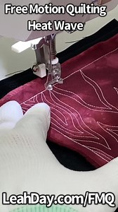 Free motion quilting Heat Wave. Great #freemotionquiltingpractice for echoing and spacing your lines equal distance apart. Find more #freemotionquiltingdesigns at LeahDay.com/FMQ #quilting #quiltdesign #quiltpattern #freemotionquiltingproject #leahdayquilting #freemotionquilting #machinequilting #machinequilter #ilovequilting #quiltingfun #quiltingfriends #quiltingidea #quiltingtutorial #quiltingtoday #quiltinglife #quiltingisawesome #homemachinequilting #icanquilt #domesticmachinequilting #free