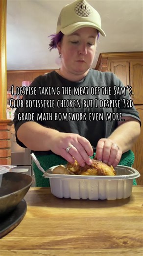 Love me a $5 rotisserie chicken from @Sam’s Club 🍗 #slaps #samsclub #rotisseriechicken #thirdgrade #homework #math #simplesolutions #multiplication #division #teamwork #thursday