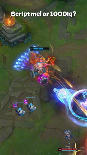 scripter mel or 1000iq #leagueoflegends