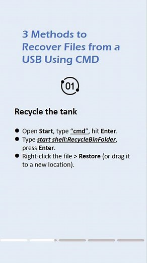 🚀 Recover Deleted Files from USB Using CMD – 3 Easy Methods! #recovery #deleted
