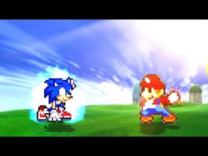 Sonic Vs Mario (sprite animation) fight animation collaboration with ‪@Dorkish_Draws‬