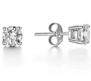 Natural Round Diamond Solitaire 4-claw 1.00ct Pair Stud Earrings Gia Certified - Etsy Australia