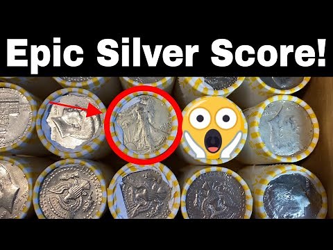 Epic Silver Score! Coin Roll Hunting Half Dollars