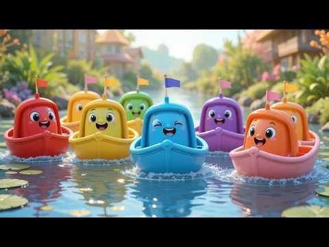 Seven Little Toy Boats Float Float Float | Water Safety & Counting for Kids