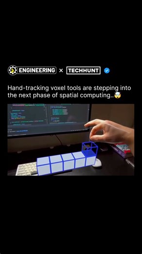 ENGINEERING | TECHNOLOGY | AI 🤖🚀 on Instagram: "This demo shows how hand-tracking can power precise voxel editing inside AR, blending natural gestures with real-world depth to make 3D creation feel more intuitive and immersive. The system still needs fine tuning, especially in sound design to replace missing haptic feedback, but experiments like this show how fast spatial development tools are evolving for designers and developers. If polished well, hand-based voxel building could become a sta