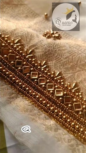 Beautiful Bridal Blouse Aari Work Border Design ✨ | Hand Embroidery Blouse