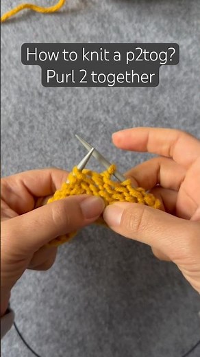 P2TOG Stitch Tutorial - Purl 2 together decrease #knittingstitches #shorts