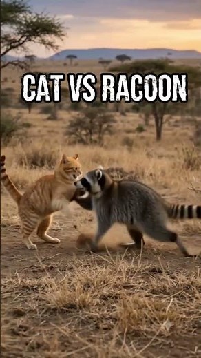 Cat vs Raccoon: The Ultimate Wild Showdown! 🐱🦝
