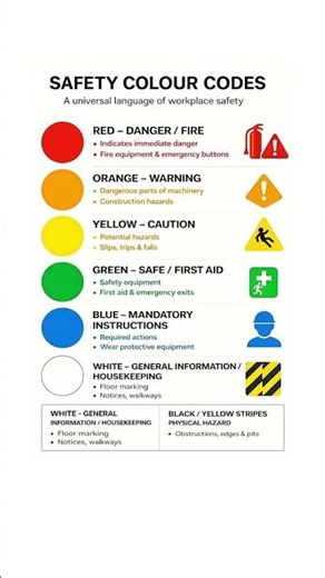 Safety colour codes #safetyworldno1