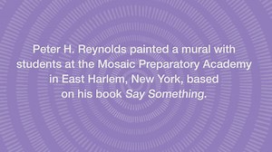 Say Something by Peter H. Reynolds came out one year ago today, and we love that it continues to inspire kids everywhere to use their voices! scholastic.com/saysomething | Scholastic