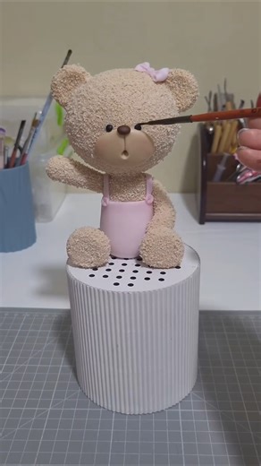 How to Make a Bear Tutorial🧸 #arifeonline #bear #fondant #tutorial #diy #caketopper #baking #shorts