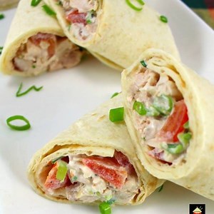 Deluxe Chicken & Bacon Salad Wraps. These little wraps are great for...