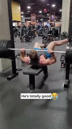 Fail whilst benchpressing #funny #gymfails #idiots