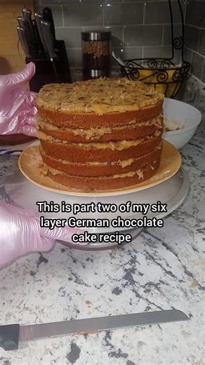 This is the video recipe for my Six Layer German Chocolate Cake. Watch the full #recipe #video on my YouTube channel The Chef and the Baker RVA #happybaking #germanchocolatecake | Mama Sofana's Buttercream Dreams