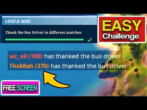 Thank the Bus Driver in different matches - How to Thank the Bus Driver in Fortnite Battle Royale