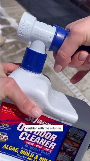How I clean outdoor patio cushions! I use this cleaner if there’s any mold or mildew!