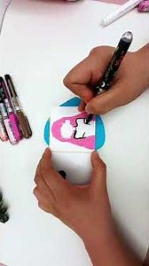 DIY Flip Book Drawing: Cute Pink Character Art Lesson for Beginners #diy #shorts