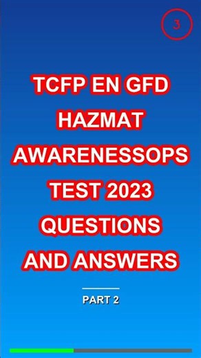 TCFP Hazardous Materials Awareness and Operations Exam 2026 Comprehensive Study Guide and Practice