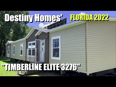 Destiny Homes' "Timberline" 4/2 Double Wide Manufactured Home Tour Florida 2022 Price Shown