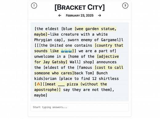 Bracket City is an addictive new word puzzle game