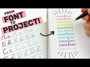 Monoline Lettering in your Journal! | Hand Lettering Font Tutorial Part 1
