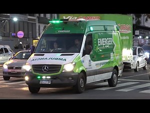 Ambulancia 120 de EMERGER en Código Rojo