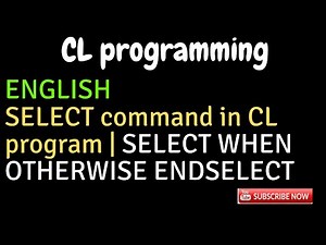 IBM i, AS400 Tutorial, iSeries, System i -SELECT command in CL | SELECT WHEN OTHERWISE END SELECT