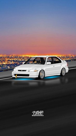 Civic EK🤍 Owner : @aaron_jarocki Thank you for love art and support❤️ #honda #civic #ek #vtec #jdm #DTHC | Dirtyhandscrew Brush DTHC